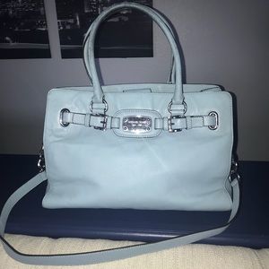 Michael Kors light blue Hamilton purse